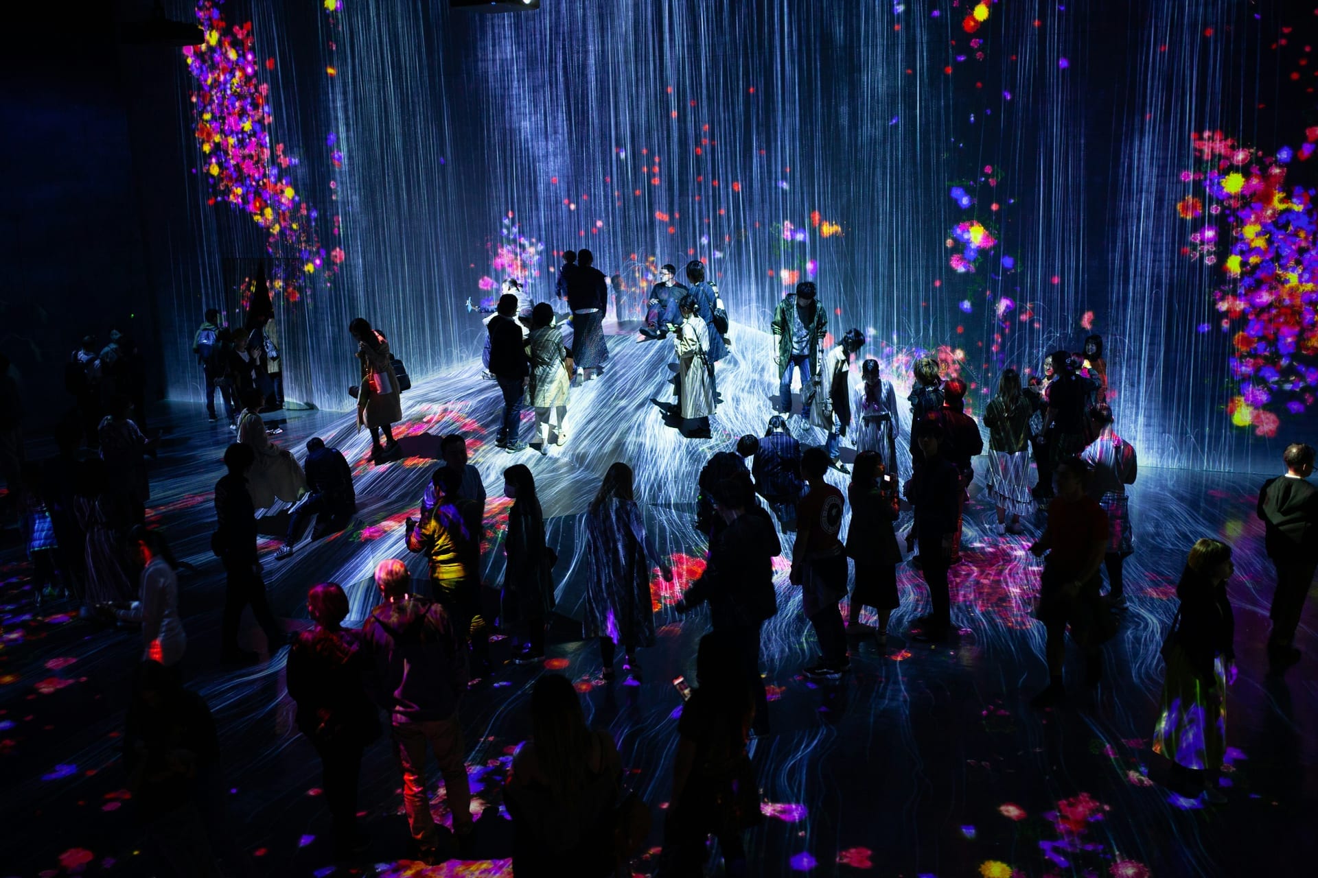 teamLab Planets immersive floral digital art installation, Toyosu, Tokyo, Japan